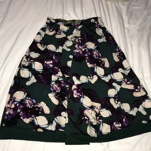 Banana Republic Floral Print Midi Skirt